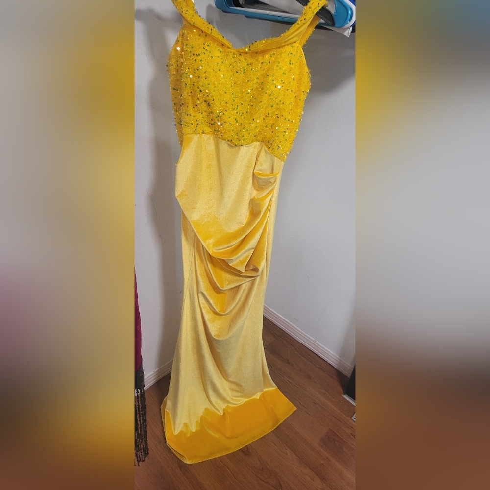 Yellow Sequin Dress